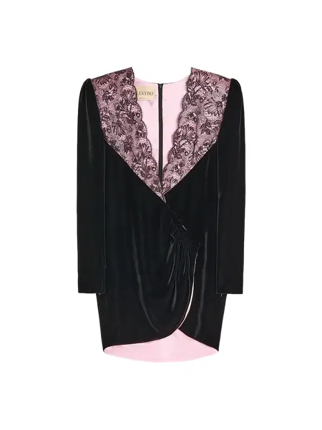Valentino Garavani Women's Short Velvet Dress with Lace