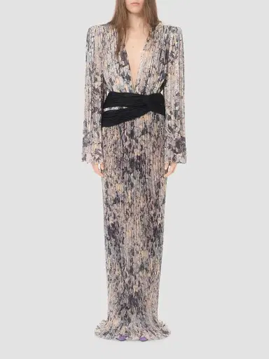 Valentino Garavani Women's Long Dress with Pleats | Thumbnail 3