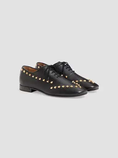 Valentino Garavani Men's Derby Rockstud in Kidskin | Thumbnail 2 Valentino Garavani Men's Derby Rockstud in Kidskin | Thumbnail 2