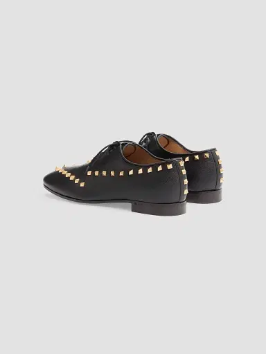 Valentino Garavani Men's Derby Rockstud in Kidskin | Thumbnail 3 Valentino Garavani Men's Derby Rockstud in Kidskin | Thumbnail 3