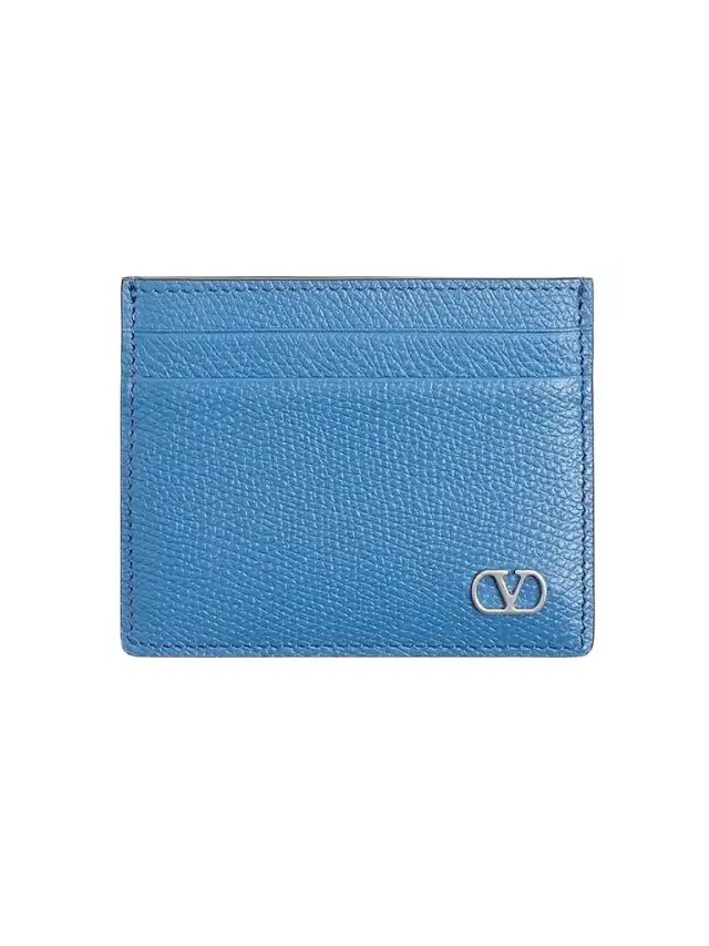 Valentino Garavani Men's VLogo Signature Cardholder in Grainy Calfskin