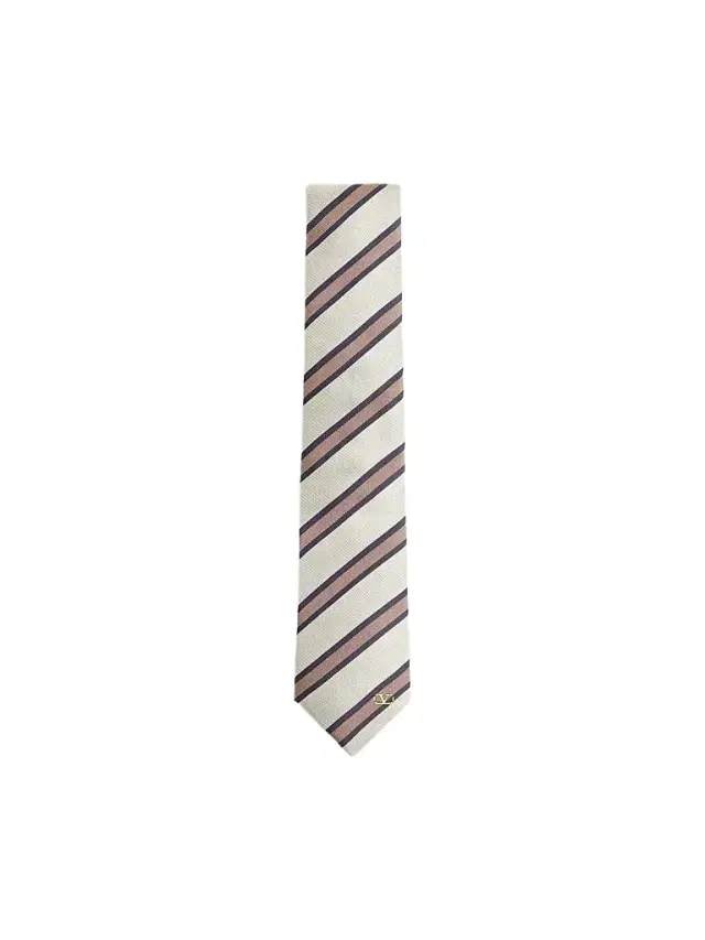 Valentino Garavani Men's Jacquard Regimental Silk Tie