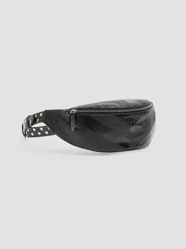 Valentino Garavani Men's Jean Waist Bag in Patchwork Nappa Leather with Chevron Pattern | Thumbnail 3 Valentino Garavani Men's Jean Waist Bag in Patchwork Nappa Leather with Chevron Pattern | Thumbnail 3