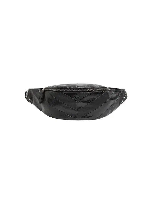 Valentino Garavani Men's Jean Waist Bag in Patchwork Nappa Leather with Chevron Pattern