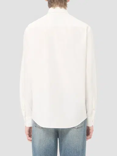 Valentino Garavani Men's Long-Sleeved Cotton Poplin Shirt with Embroidered Butterfly Patch | Thumbnail 5 Valentino Garavani Men's Long-Sleeved Cotton Poplin Shirt with Embroidered Butterfly Patch | Thumbnail 5
