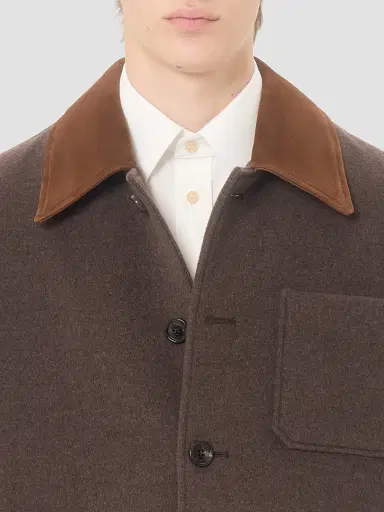 Valentino Garavani Men's Long-Sleeved Cotton Poplin Shirt with Embroidered Butterfly Patch | Thumbnail 7 Valentino Garavani Men's Long-Sleeved Cotton Poplin Shirt with Embroidered Butterfly Patch | Thumbnail 7
