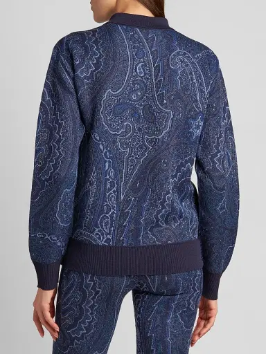 Etro Women's Paisley Knit Polo Top | Thumbnail 3 Etro Women's Paisley Knit Polo Top | Thumbnail 3