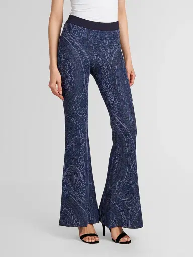 Etro Women's Paisley Knit Trousers | Thumbnail 4