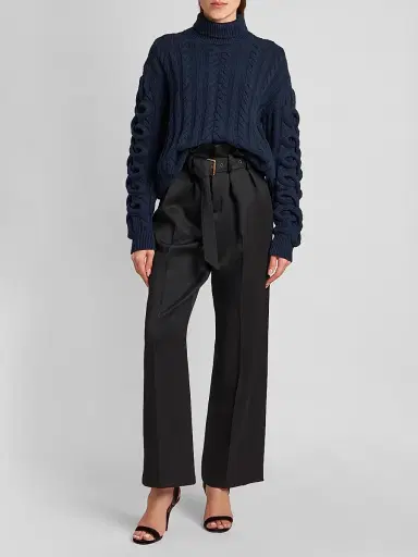 Etro Women's Cable-Knit Wool Sweater | Thumbnail 2 Etro Women's Cable-Knit Wool Sweater | Thumbnail 2