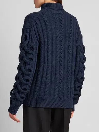 Etro Women's Cable-Knit Wool Sweater | Thumbnail 3 Etro Women's Cable-Knit Wool Sweater | Thumbnail 3