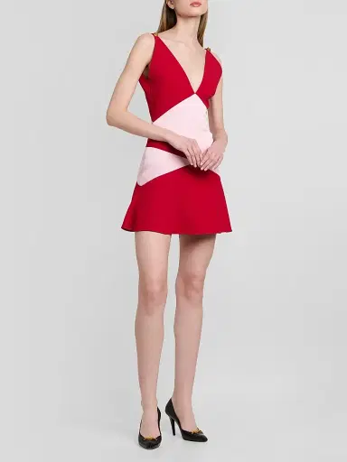 Versace Women's Two-Tone Prism Mini Dress | Thumbnail 4 Versace Women's Two-Tone Prism Mini Dress | Thumbnail 4
