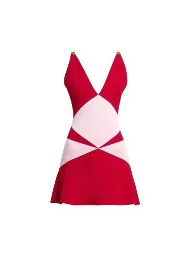 Versace Women's Two-Tone Prism Mini Dress | Thumbnail 1 Versace Women's Two-Tone Prism Mini Dress | Thumbnail 1