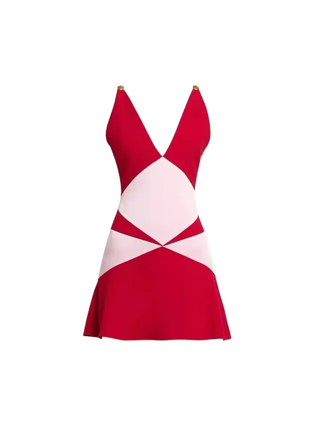 Versace Women's Two-Tone Prism Mini Dress