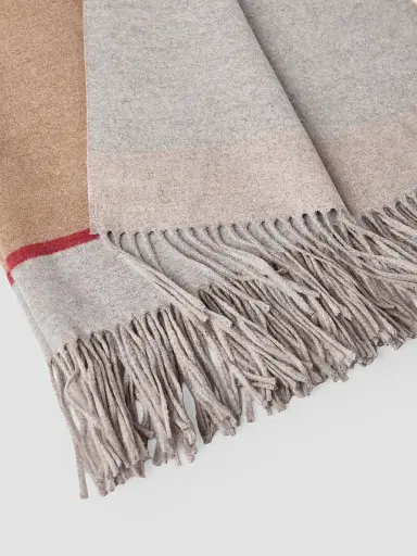 Brunello Cucinelli Silk Color Block Throw | Thumbnail 3 Brunello Cucinelli Silk Color Block Throw | Thumbnail 3