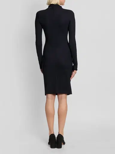 MM6 Maison Martin Margiela Women's Jersey Mock Turtleneck Knee-Length Dress | Thumbnail 3 MM6 Maison Martin Margiela Women's Jersey Mock Turtleneck Knee-Length Dress | Thumbnail 3