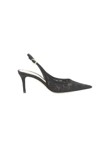 Gianvito Rossi Women's Lyon 70MM Lace & Suede Slingback Pumps | Thumbnail 1 Gianvito Rossi Women's Lyon 70MM Lace & Suede Slingback Pumps | Thumbnail 1