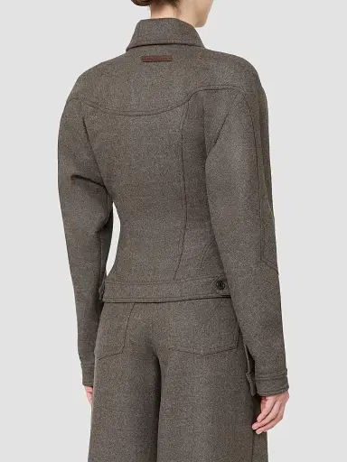 Max Mara Women's Felted Wool Trucker Jacket | Thumbnail 4
