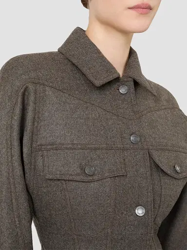 Max Mara Women's Felted Wool Trucker Jacket | Thumbnail 6