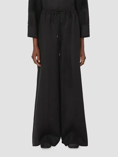 Max Mara Women's Wool Flannel Wide Leg Trousers | Thumbnail 3 Max Mara Women's Wool Flannel Wide Leg Trousers | Thumbnail 3