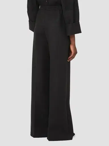Max Mara Women's Wool Flannel Wide Leg Trousers | Thumbnail 4 Max Mara Women's Wool Flannel Wide Leg Trousers | Thumbnail 4
