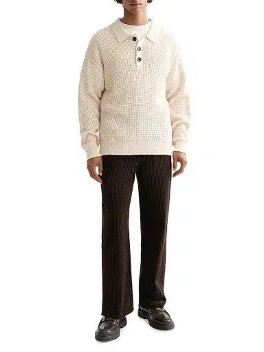 Scotch & Soda Men's Waffle Stitch Polo Sweater | Thumbnail 2 Scotch & Soda Men's Waffle Stitch Polo Sweater | Thumbnail 2