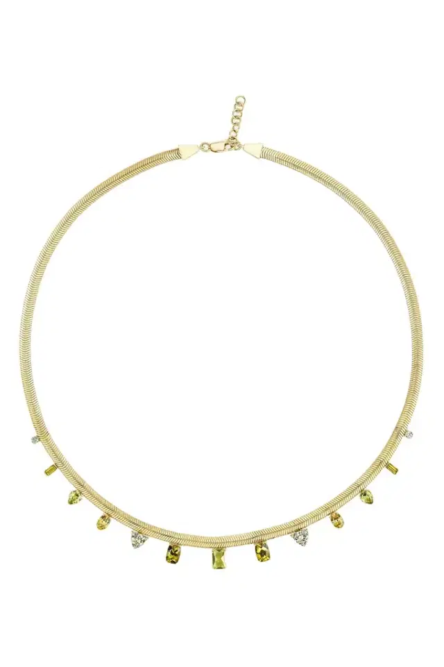 MEREDITH YOUNG Mossy Way Snake Collar Necklace