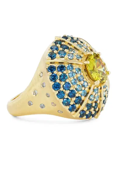 MEREDITH YOUNG Sapphire Mossy Way Ring | Thumbnail 4