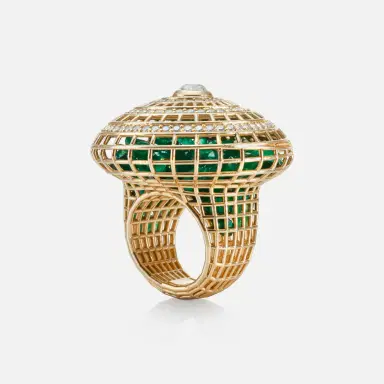 SARA KATHERINE JACOBSON Diamond Mushroom Cagey Ring | Thumbnail 2 SARA KATHERINE JACOBSON Diamond Mushroom Cagey Ring | Thumbnail 2