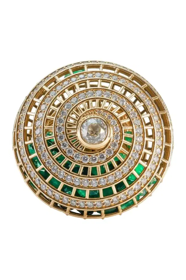 SARA KATHERINE JACOBSON Diamond Mushroom Cagey Ring
