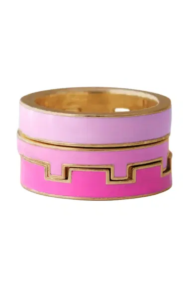 SARA KATHERINE JACOBSON Pink Tetris Trio Ring | Thumbnail 3 SARA KATHERINE JACOBSON Pink Tetris Trio Ring | Thumbnail 3