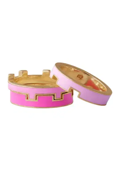 SARA KATHERINE JACOBSON Pink Tetris Trio Ring | Thumbnail 4 SARA KATHERINE JACOBSON Pink Tetris Trio Ring | Thumbnail 4