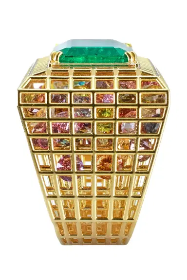 SARA KATHERINE JACOBSON Emerald Double Cagey Ring | Thumbnail 5 SARA KATHERINE JACOBSON Emerald Double Cagey Ring | Thumbnail 5