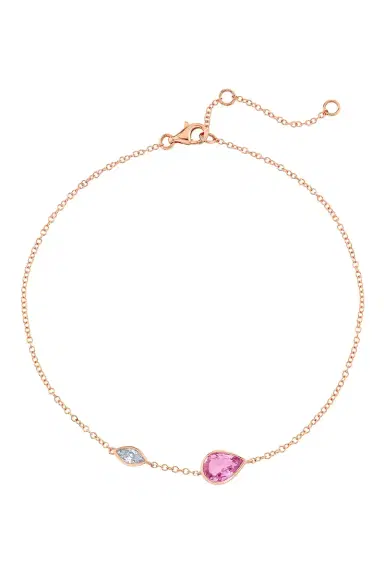 SHAY JEWELRY Pink Sapphire Diamond Riviera Anklet | Thumbnail 1