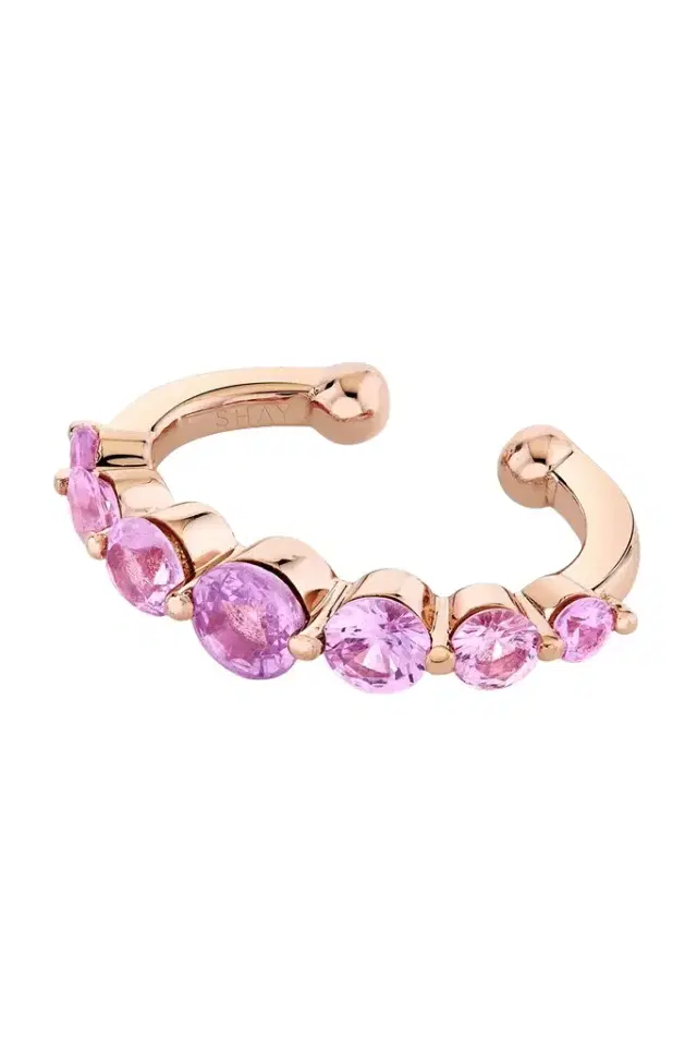 SHAY JEWELRY Pink Sapphire Gradual Ear Cuff