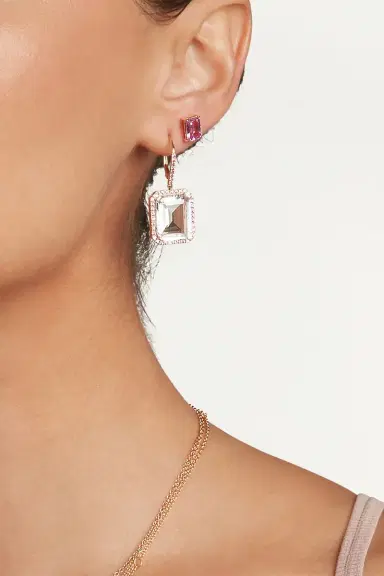 SHAY JEWELRY Pink Sapphire Stud Earrings | Thumbnail 2