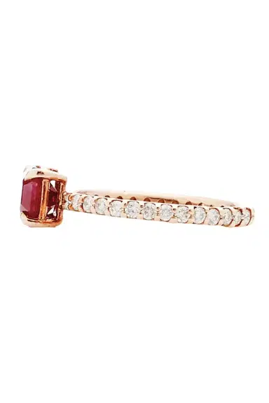 SHAY JEWELRY Ruby Diamond Band Ring | Thumbnail 2