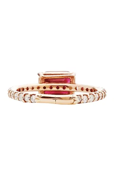 SHAY JEWELRY Ruby Diamond Band Ring | Thumbnail 3
