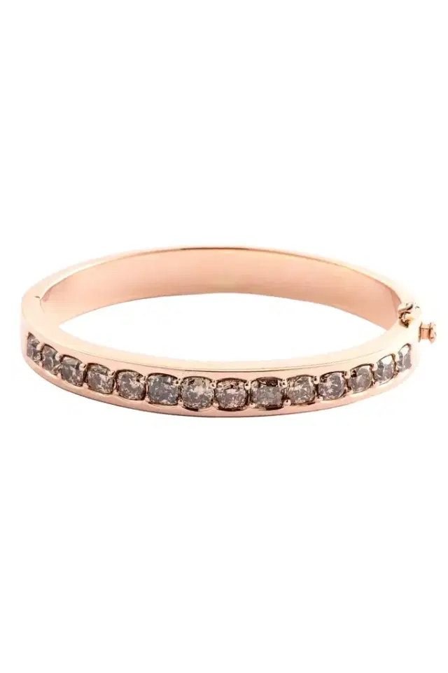 Sylva & Cie Champagne Diamond Bangle Bracelet