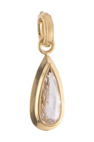 Sylva & Cie Champagne Diamond Pear Pendant | Thumbnail 1 Sylva & Cie Champagne Diamond Pear Pendant | Thumbnail 1