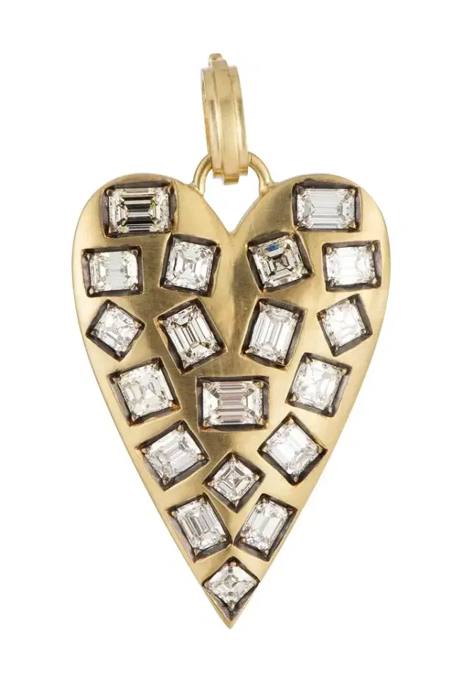 Sylva & Cie Diamond Heart Ten Table Pendant