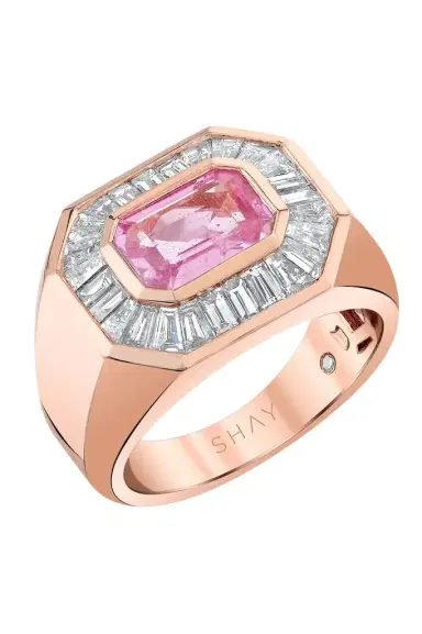 SHAY JEWELRY Pink Sapphire Diamond Champion Ring | Thumbnail 1 SHAY JEWELRY Pink Sapphire Diamond Champion Ring | Thumbnail 1