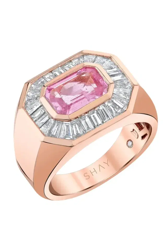 SHAY JEWELRY Pink Sapphire Diamond Champion Ring