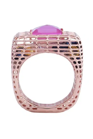 SARA KATHERINE JACOBSON Pink Sapphire Loud Cagey Ring | Thumbnail 5 SARA KATHERINE JACOBSON Pink Sapphire Loud Cagey Ring | Thumbnail 5