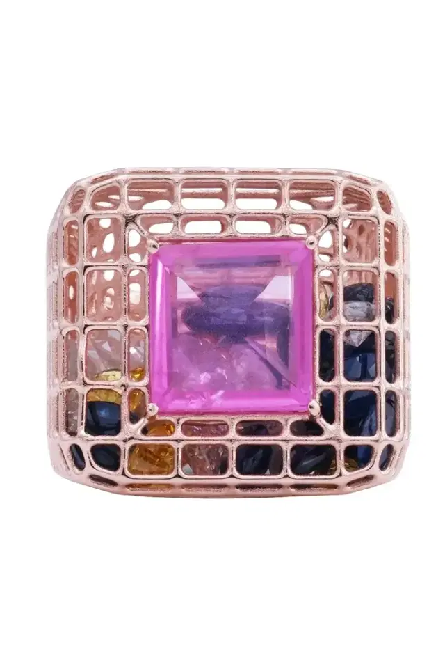 Pink Sapphire Loud Cagey Ring