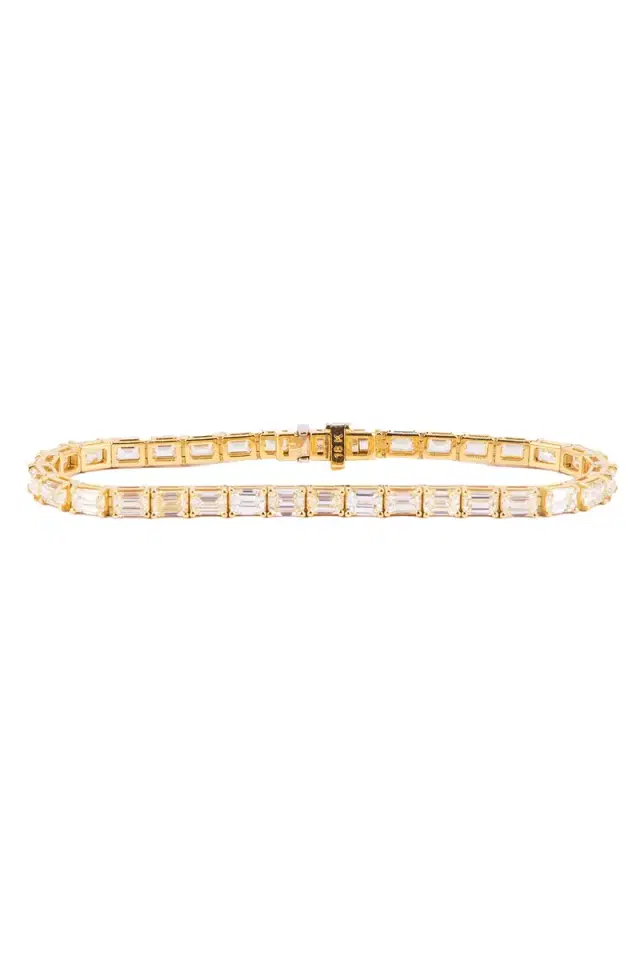 Sylva & Cie Diamond Emerald-Cut Bracelet