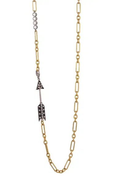 Sylva & Cie Diamond Bow And Arrow Necklace | Thumbnail 1