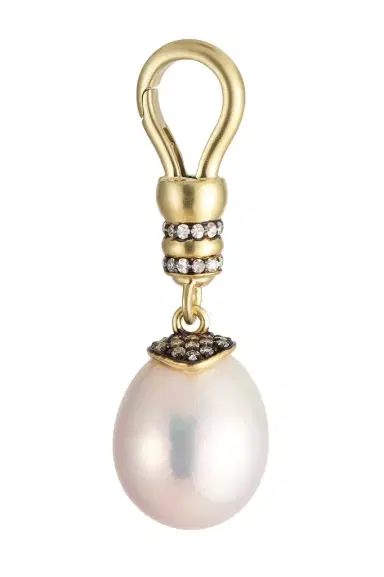 Sylva & Cie Diamond Cultured Pearl Neo Clasp Pendant | Thumbnail 1