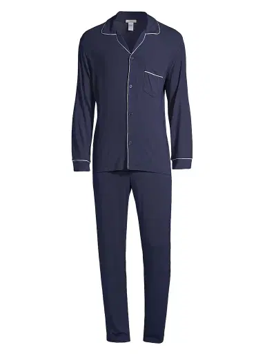 Eberjey Men's William 2-Piece Piped Pajama Set | Thumbnail 1
