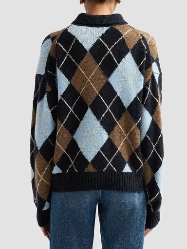 A.L.C. Women's Lennon Argyle Polo Sweater | Thumbnail 3