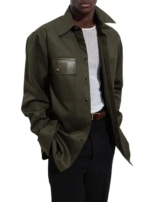 Bottega Veneta Men's Light Cotton Gabardine Shirt